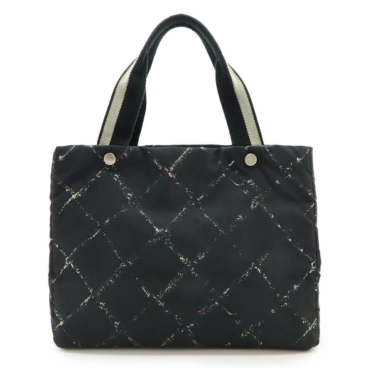 CHANEL シャネル 旧トラベルライン トートバッグ ショルダーバッグ ナイロン ブラック 黒 レッド 赤 A11833 【中古】