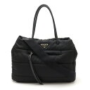 PRADA プラダ TESSUTO BOMBER テスート ボンバー トートバッグ 2WAY ショルダーバッグ 斜め掛け ナイロン レザー NERO ブラック ...