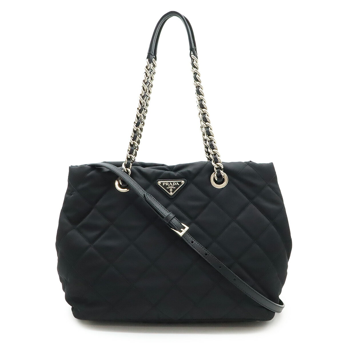 値下げ、‼️PRADA キルティングナイロンバッグ ブラック 12550771_1.jpg