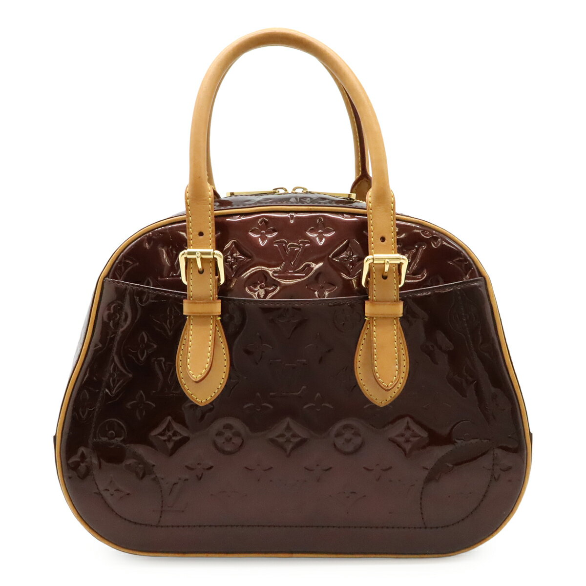 LOUIS VUITTON ルイ ヴィトン モノグラムヴェルニ サミット ドライブ ハンドバッグ トートバッグ エナメルカーフ アマラント M93516 【中古】