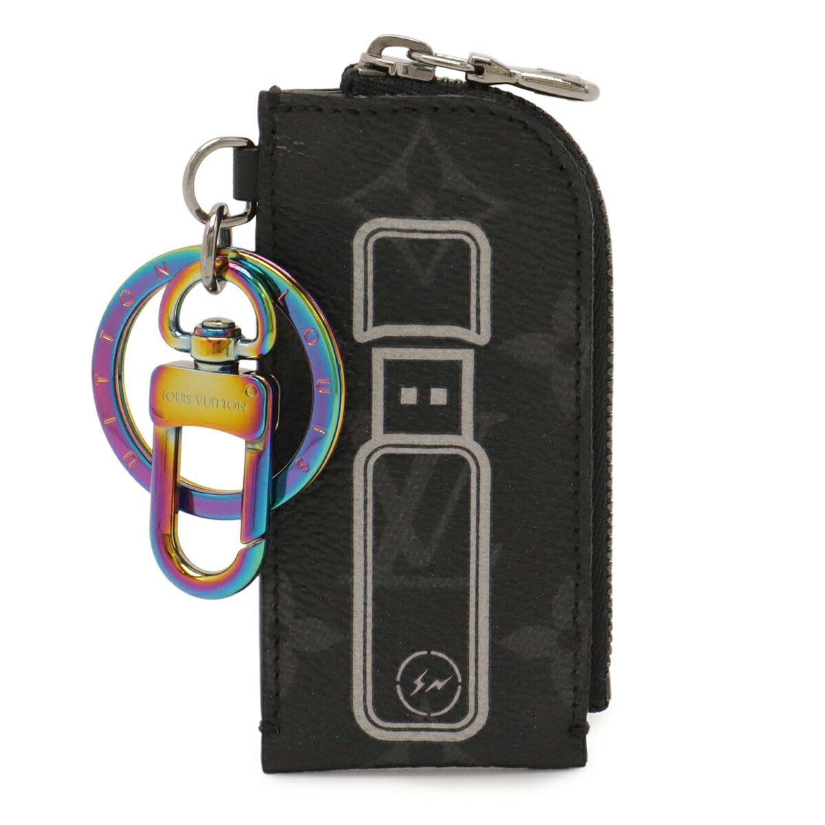 LOUIS VUITTON ルイ ヴィトン モノグラムエクリプス ポルトクレ エトゥイ フラグメント Fragment キーホルダー キーリング USBケース MP1856 【中古】