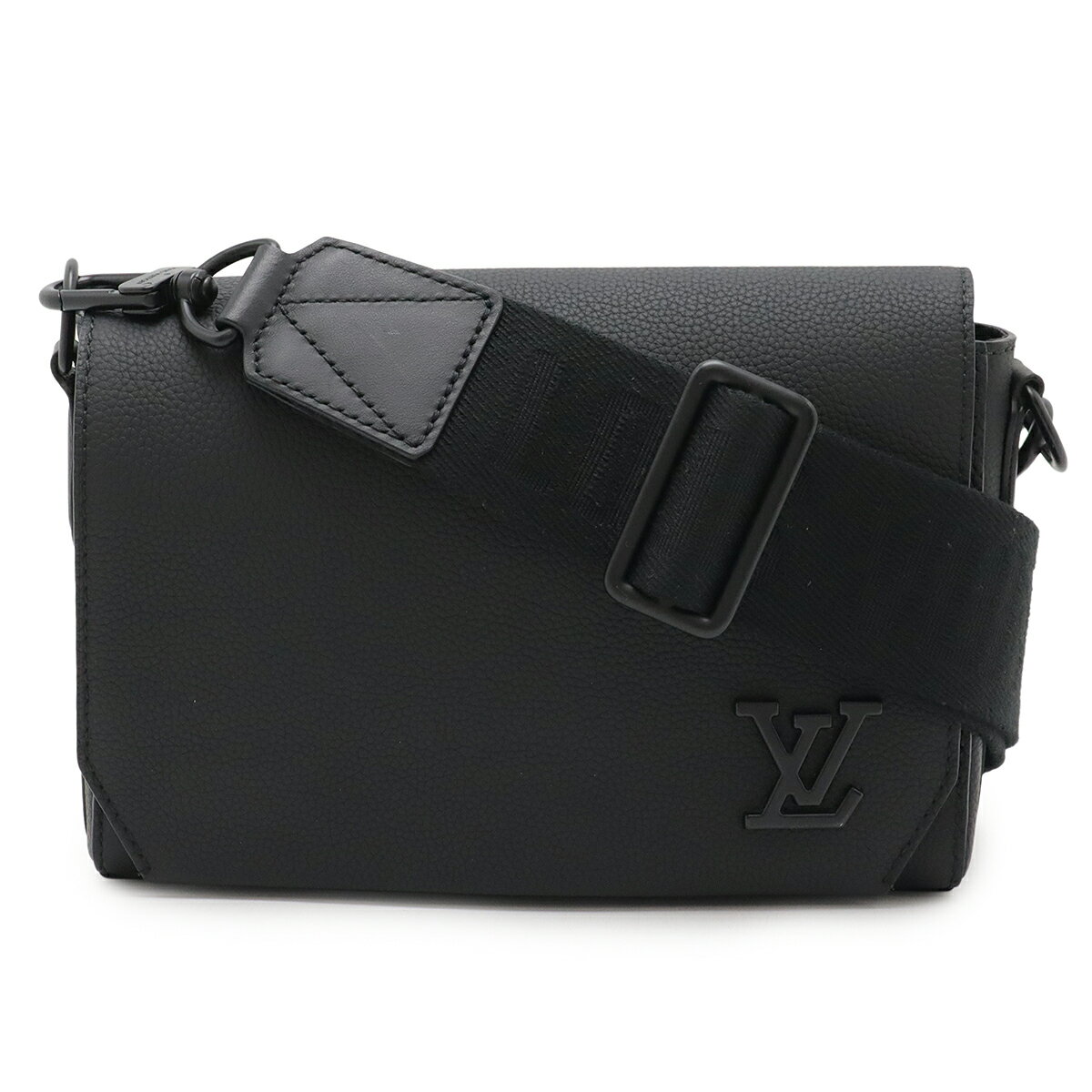 LOUIS VUITTON ルイ ヴィトン LVアエログラム テイクオフ メッセンジャー PM ショルダーバッグ レザー ノワール 黒 ブラック M24769 【中古】(4)
