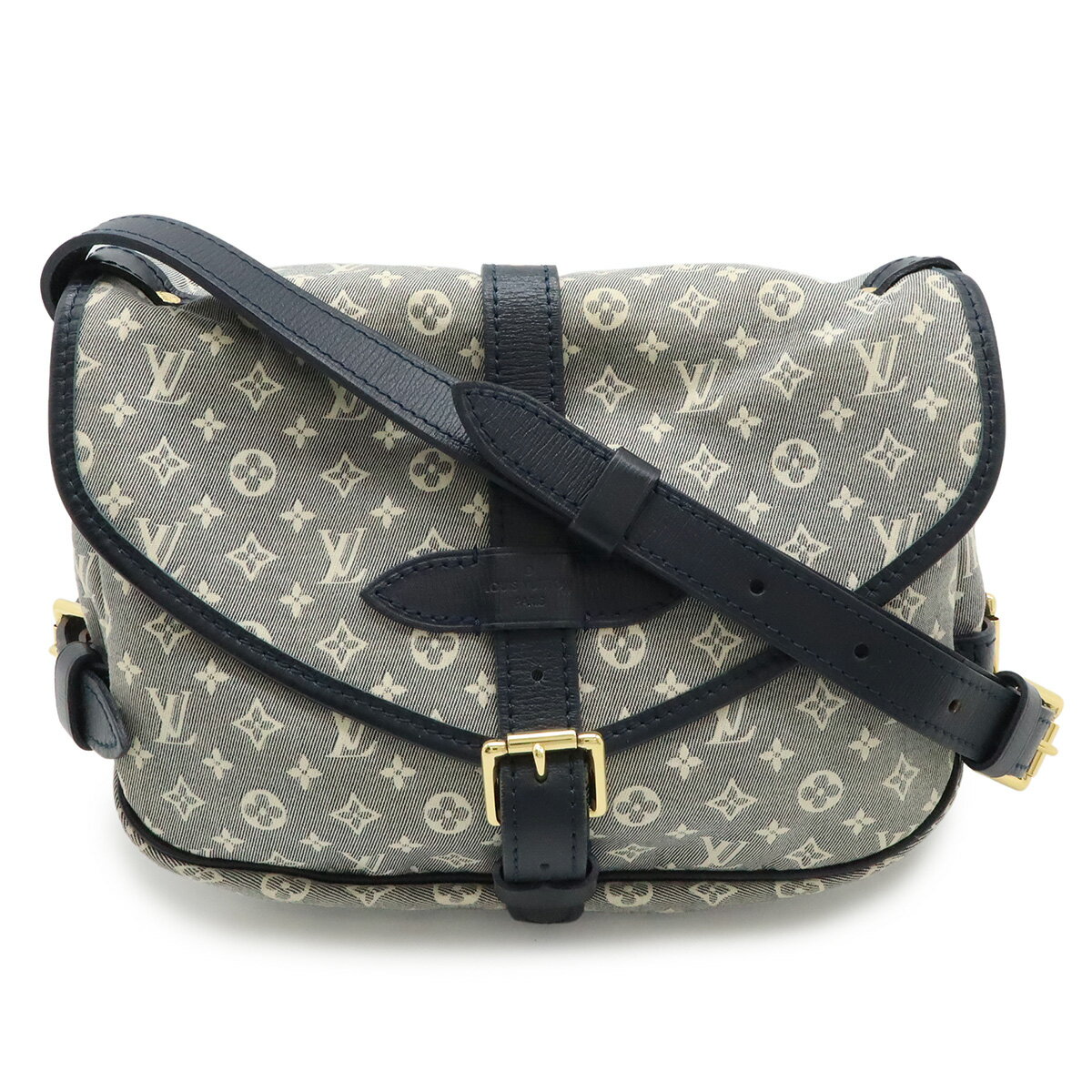 Rakuten - LOUIS VUITTON ルイ ヴィトン モノグラムイディール ソミュールPM ショルダーバッグ 斜め掛け キャンバス レザー アンクル ブルー M40666 【中古】
