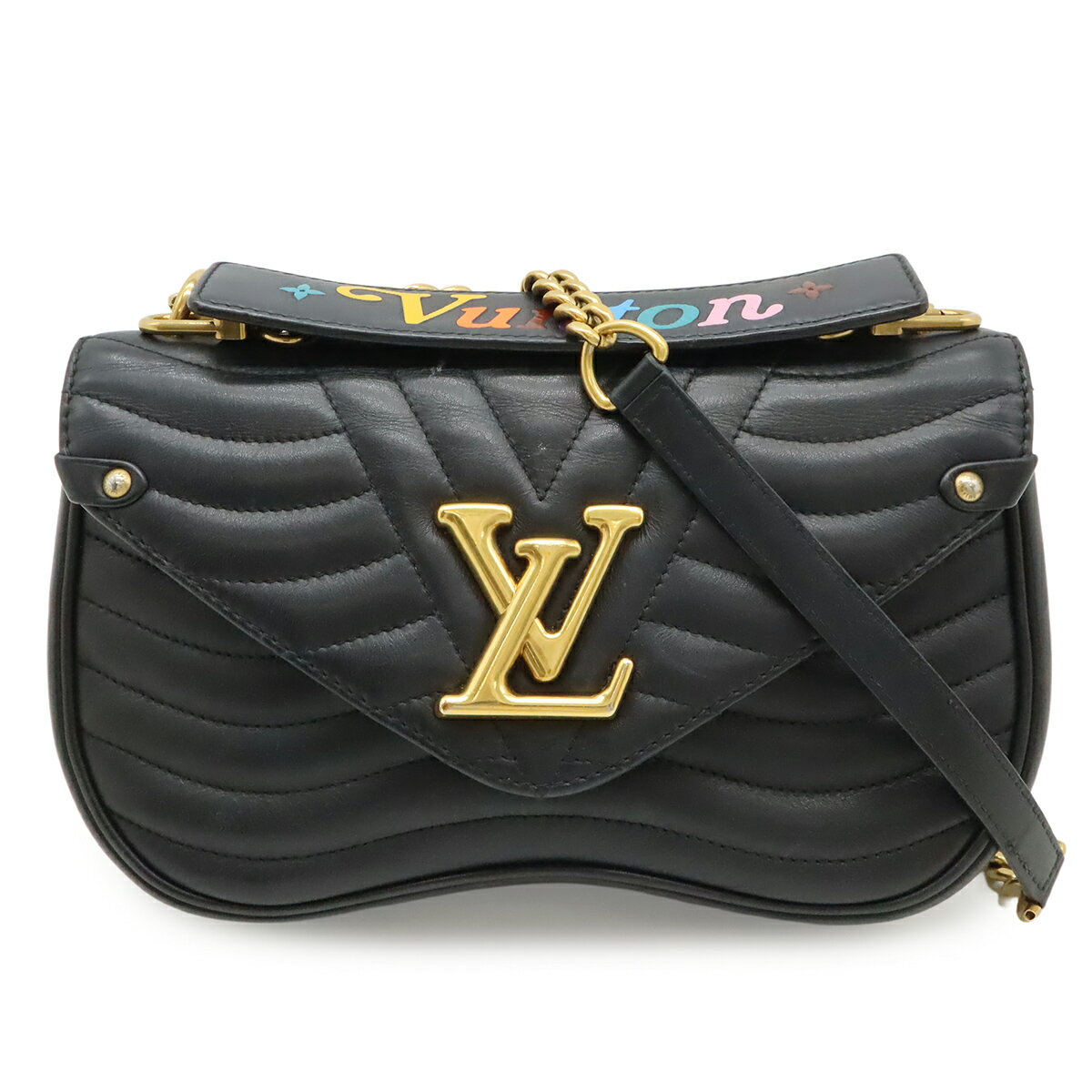 美品LVニュー ワ ave ミニ ショルダーバッグ ブラック~~* LV ルイ・ヴィトン ミニショルダーバッグ バイカラー ブラック