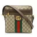 GUCCI グッチ オフィディア スモール メッセンジャーバッグ GGスプリーム シェリーライン PVC レザー ベージュ モカブラウン 547926 【中古】