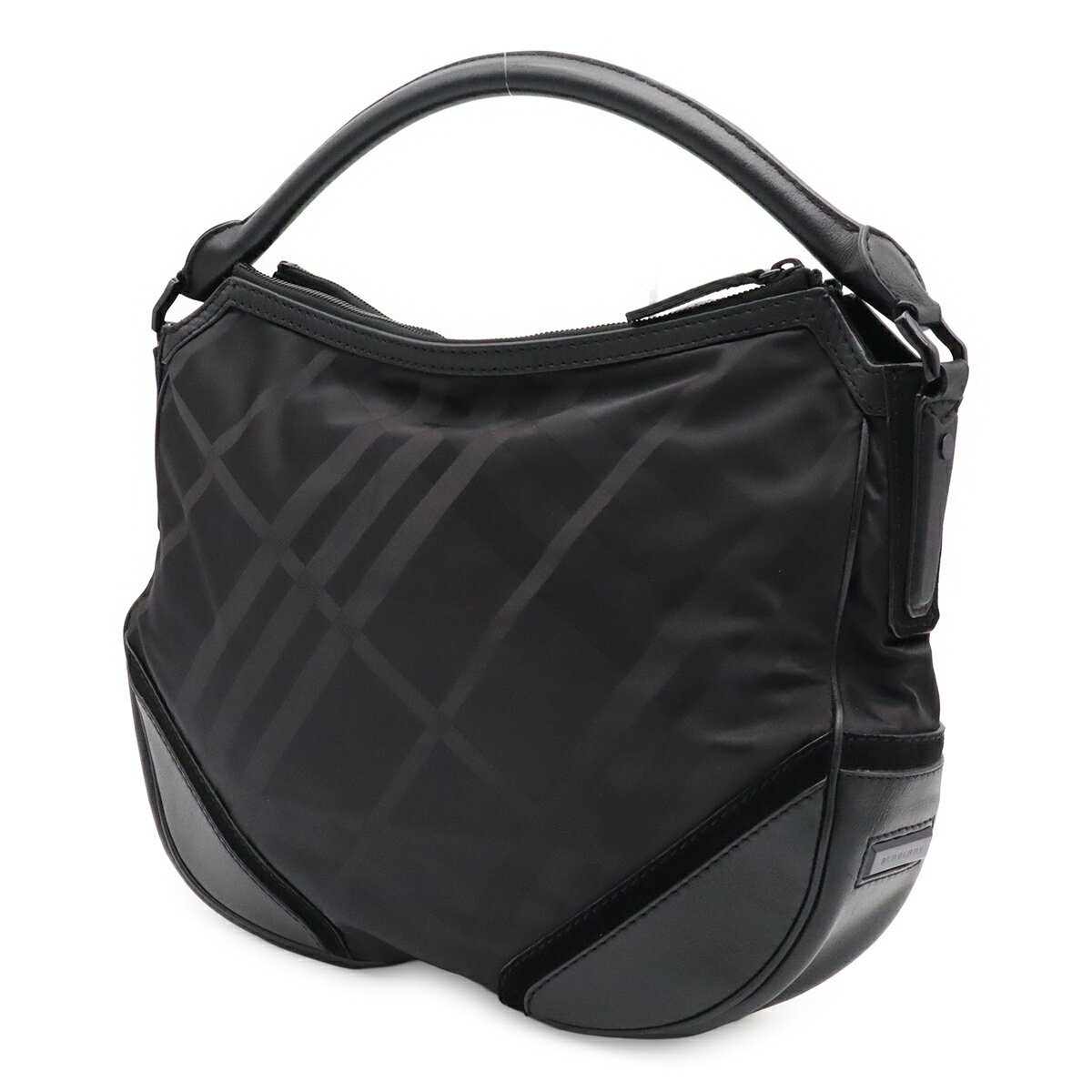 BURBERRY バーバリー シャドーチェック ショルダーバッグ ワンショルダー セミショルダー 肩掛け ナイロン レザー ブラ blumin-10354668 ブルーミン/森田質店 サンプル画像2