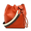 HERMES エルメス リコル17 ショルダーバッグ ショルダー 巾着 エバーカラー レッド 赤 ブラウン ホワイト C刻印 【中古】