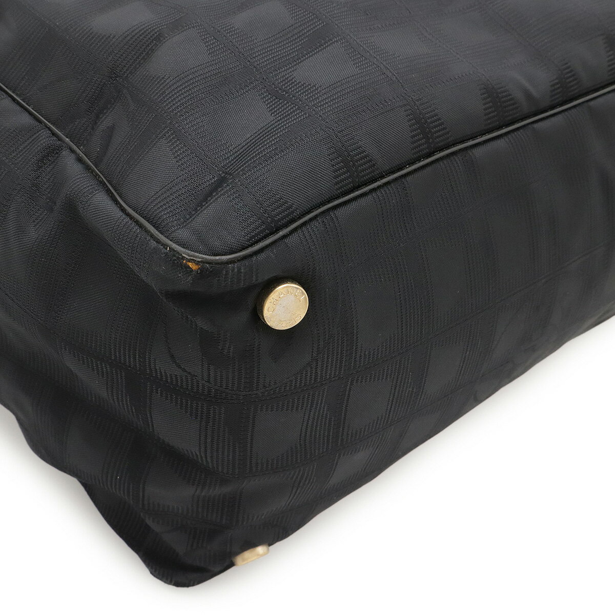 CHANEL シャネル ニュートラベルライン Newトラベルライン トートMM トートバッグ ナイロン ブラック 黒 ブラウン ゴールド金具 A15991 【中古】