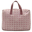 CHANEL シャネル ニュートラベルライン ビジネスバッグ ブリーフケース 書類カバン パソコンケース ナイロンジャガード ピンク A15974 【中古】