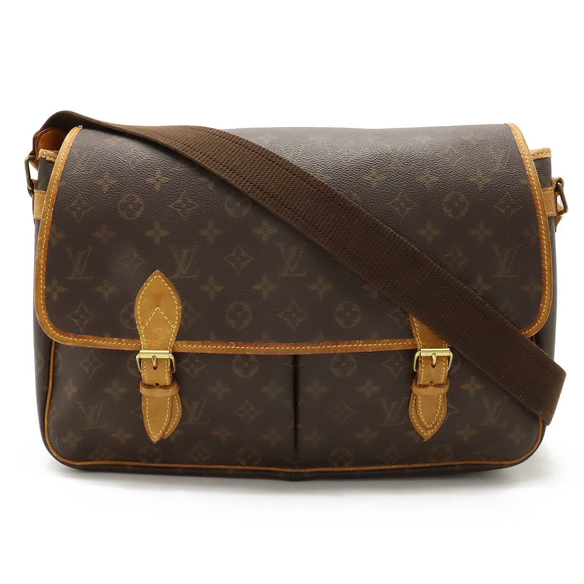 【バッグ】LOUIS VUITTON ルイ ヴィトン モノグラム ジベシエールGM ショルダーバッグ メッセンジャーバッグ 斜め掛け M42249 【中古】