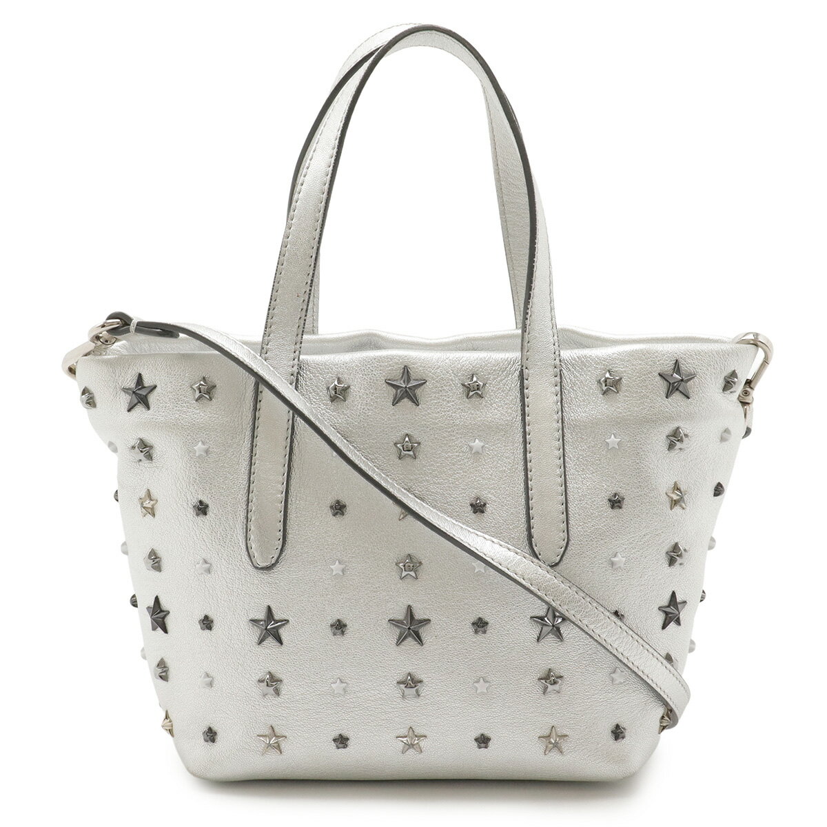 JIMMY CHOO ミニサラ ハンドバッグ 2way スタースタッズ　ブルー JIMMY CHOO（ジミーチュウ） 送料無料 トートバッグ サシャS ミニ
