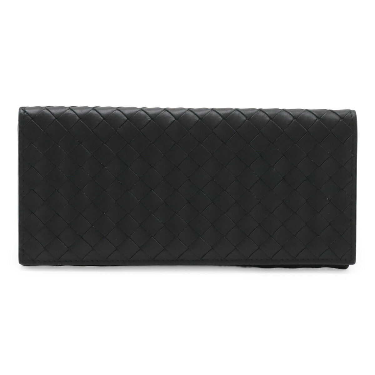 Other - BOTTEGA VENETA ボッテガ ヴェネタ ボッテガベネタ イントレチャート 2つ折長財布 二つ折り長札入れ レザー ブラック 黒 120697 【中古】