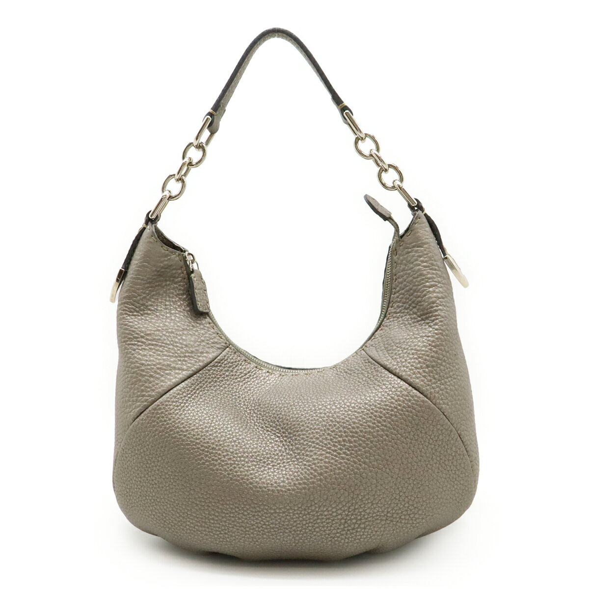 乐天商城 - FENDI フェンディ セレリア ワンショルダー ショルダーバッグ 肩掛け レザー シルバー 銀 シルバー金具 8BR618 【中古】