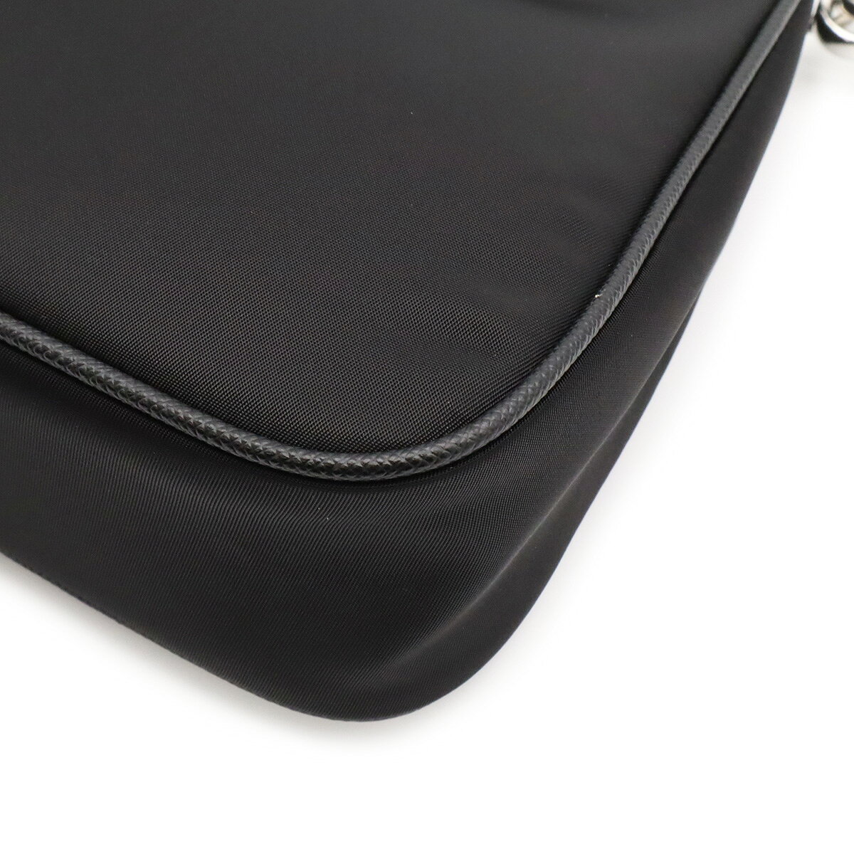 PRADA トライアングルロゴ Re-Edition 2005 リエディション チェーンバッグ 2WAY ショルダーバッグ ナイロン NERO 黒 ブラック ポーチ欠品 1BH204 【中古】 blumin-10354591 ブルーミン/森田質店 サンプル画像3