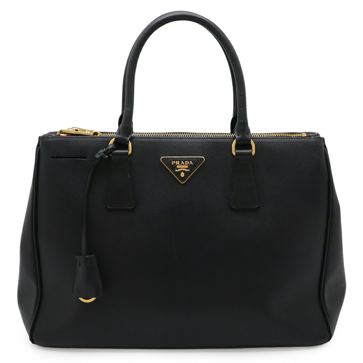 PRADA プラダ SAFFIANO LUX サフィアーノ ハンドバッグ トートバッグ レザー NERO 黒 ブラック ゴールド金具 ストラップ欠品 BN2274 【中古】