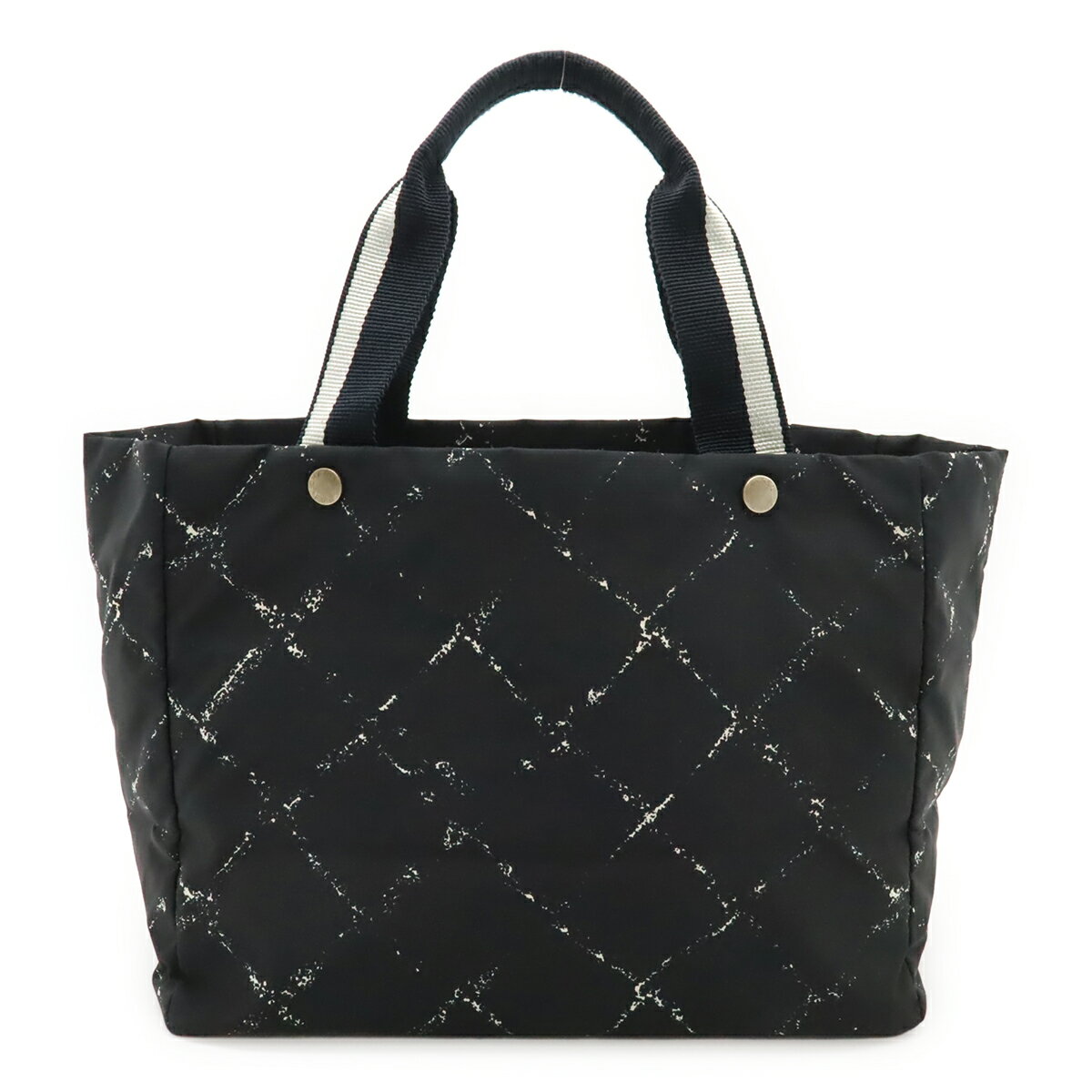 CHANEL シャネル 旧トラベルライン トートバッグ ショルダーバッグ ナイロン ブラック 黒 レッド 赤 A11833 【中古】