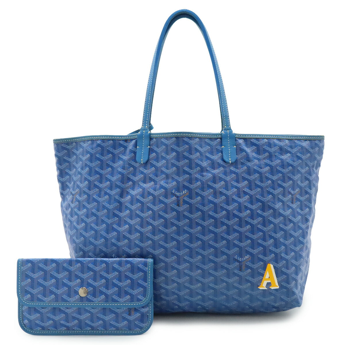 Goyard トートバッグ ダークブルー/ブラウン GOYARD(ゴヤール) / サンルイPM/トートバッグ/PVC/BRW/総柄 | 中古品の