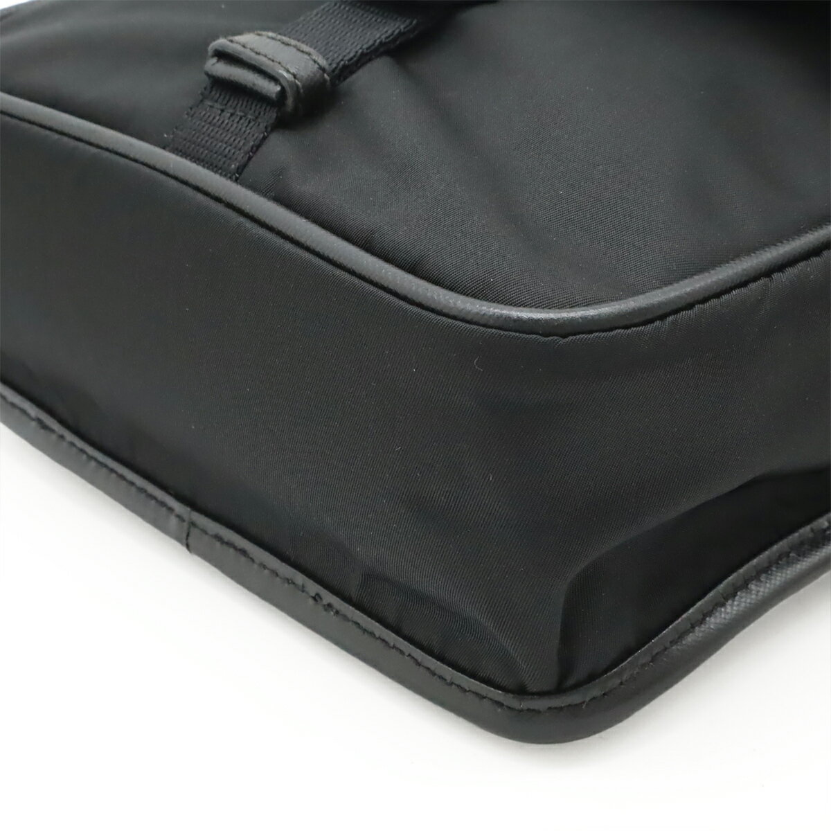 PRADA プラダ ショルダーバッグ ポシェット 斜め掛け ナイロン レザー NERO 黒 ブラック シルバー金具 V167 【中古】 3
