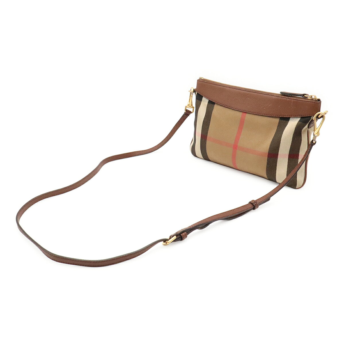 BURBERRY バーバリー ハウスチェック チェック柄 ショルダーバッグ ポシェット 2WAY クラッチバッグ キャンバス レ blumin-10354597 ブルーミン/森田質店 サンプル画像2