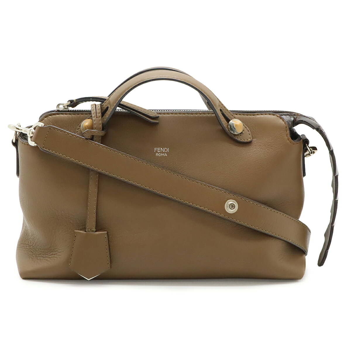 Rakuten - FENDI フェンディ BY THE WAY バイザウェイ ミディアム ハンドバッグ 2WAY ショルダーバッグ 型押し レザー ブラウン 茶 シルバー金具 8BL124 【中古】
