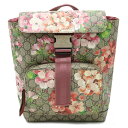 【バッグ】GUCCI グッチ GGブルームス GGスプリーム バックパック リュックサック デイパック フラワー 花柄 PVC ピンク系マルチカラー 410544 【中古】