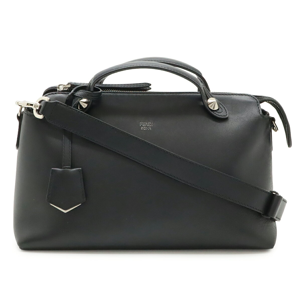 乐天商城 - FENDI フェンディ BY THE WAY バイザウェイ ミディアム ハンドバッグ 2WAY ショルダーバッグ レザー ブラック 黒 シルバー金具 8BL146 【中古】
