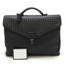 BOTTEGA VENETA ボッテガ ヴェネタ ボッテガベネタ イントレチャート ビジネスバッグ ブリーフケース ハンドバッグ レザー ブラック 黒 1221...