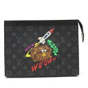 【バッグ】LOUIS VUITTON ルイ ヴィトン モノグラムエクリプス ポシェット ヴォワヤージュMM セカンドバッグ クラッチバッグ トランクプリント M80914 【中古】