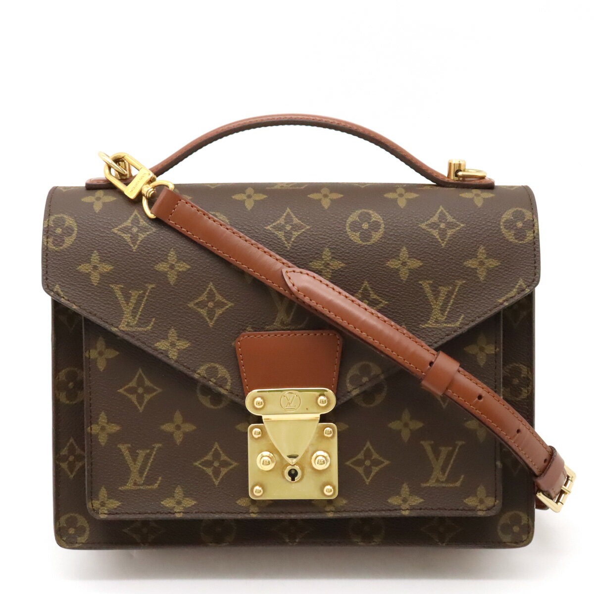 【バッグ】LOUIS VUITTON ルイ ヴィトン モノグラム モンソー26 セカンドバッグ クラッチバッグ ハンドバッグ 2WAY ショルダーバッグ ベタなし M51187 【中古】