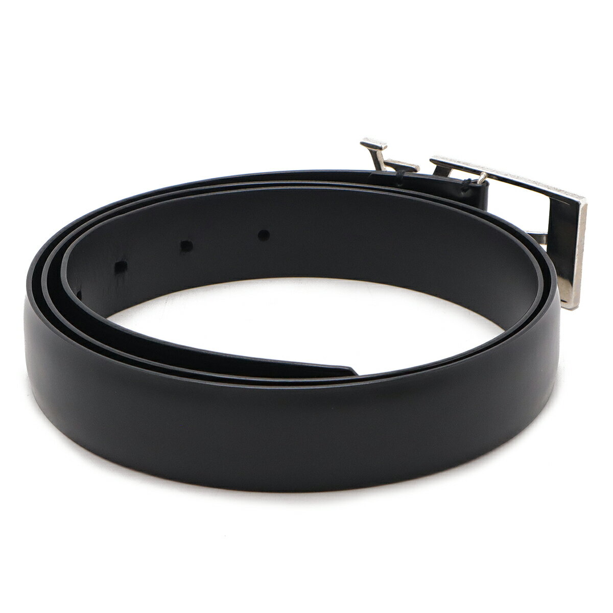 ブルーミン／森田質店のLOUIS VUITTON ルイ ヴィトン サンチュール アナグラム ベルト レザー ブラック 黒 シルバー金具 #100 M9840S 【中古】｜アングル2