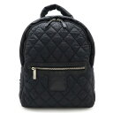 CHANEL シャネル コココクーン バックパック リュックサック デイパック キルティング ナイロン レザー ブラック 黒 ボルドー A92559 【中古】