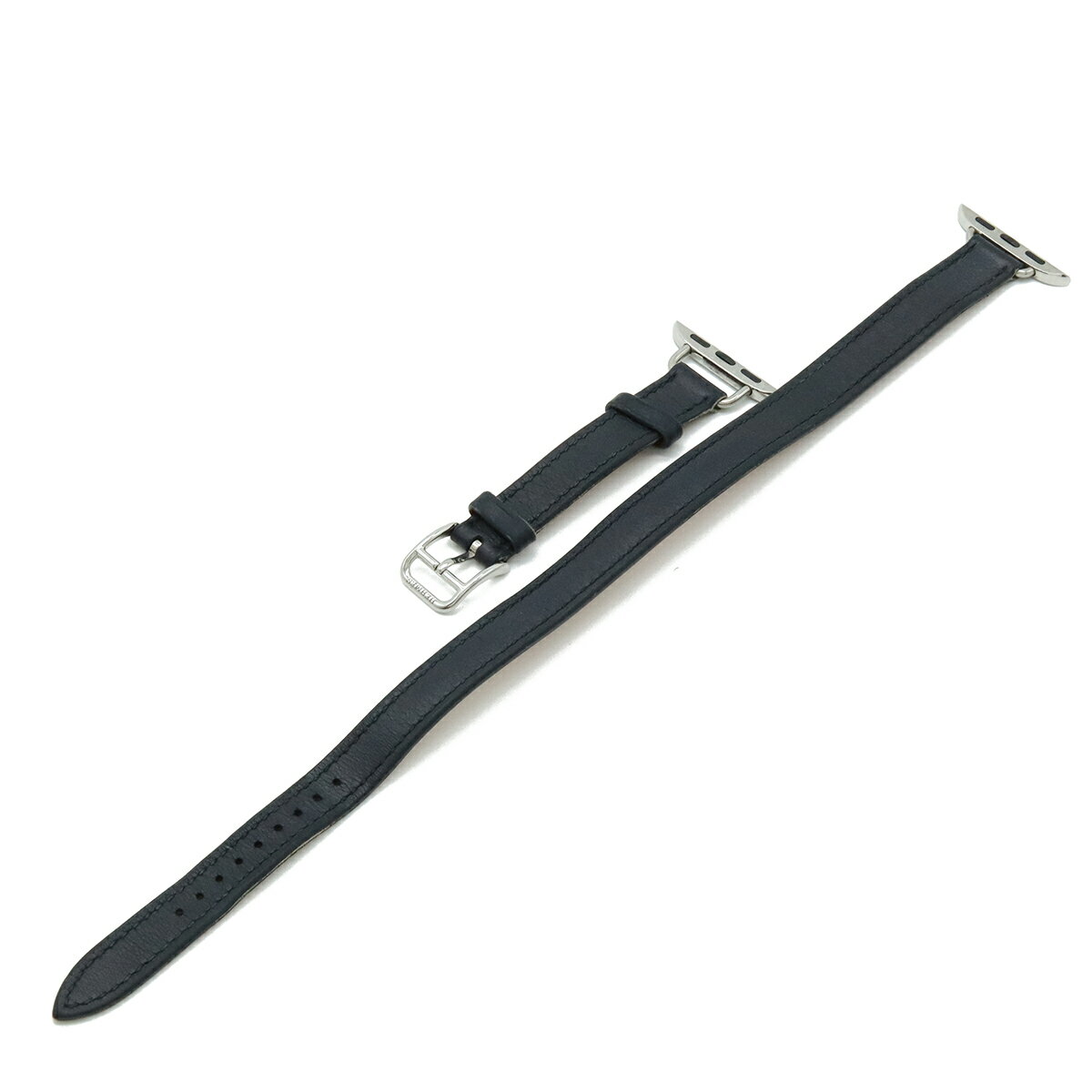 2581 美品　Apple Watch エルメス　ブラック　ドゥブルトゥール Apple Watch Hermès ドゥブルトゥール 《アピ》 42 mm - ブルー
