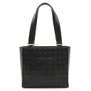 CHANEL シャネル チョコバー ココマーク トートバッグ ハンドバッグ ラムスキン ブラック 黒 ゴールド金具 A17809 【中古】(4)