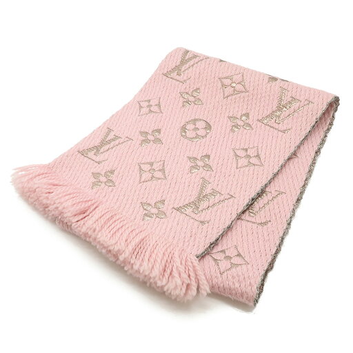 LOUIS VUITTON ルイ ヴィトン エシャルプ ロゴマニア シャイン マフラー ウール95% シルク3% ポリエステル2% ピンク シャンパンゴールド M70466 【中古】 LOUIS VUITTON ルイ ヴィトン エシャルプ ロゴマニア シャイン マフラー ウール95% シルク3% ポリエステル2% ピンク シャンパンゴールド M70466 【中古】