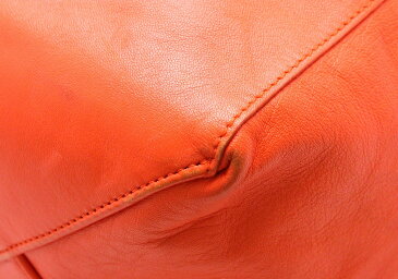 【バッグ】CELINE セリーヌ ホリゾンタルカバ トートバッグ ショルダートート レザー バイカラー フューシャピンク オレンジ 【中古】【k】