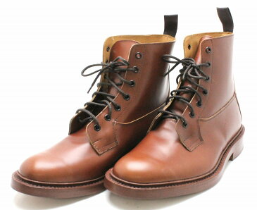 【未使用品】【靴】Tricker's トリッカーズ カントリーブーツ メンズ チャネルソール ショートブーツ ブラウン 茶 #9.5 27.5 【中古】【k】