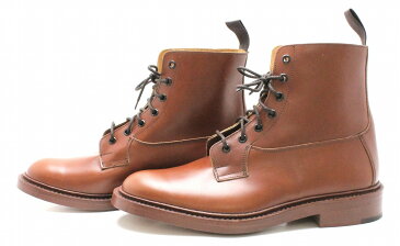 【未使用品】【靴】Tricker's トリッカーズ カントリーブーツ メンズ チャネルソール ショートブーツ ブラウン 茶 #9.5 27.5 【中古】【k】