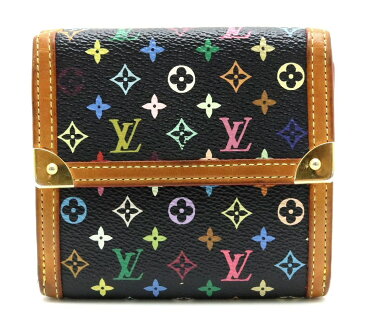 【財布】LOUIS VUITTON ルイ ヴィトン モノグラムマルチカラー ポルトモネ ビエ カルトクレディ ダブルホック財布 Wホック財布 ノワール M92984 【中古】【u】