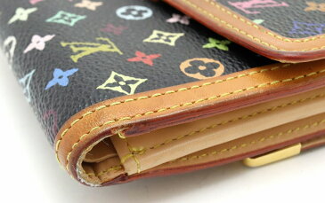 【財布】LOUIS VUITTON ルイ ヴィトン モノグラムマルチカラー ポルトモネ ビエ カルトクレディ ダブルホック財布 Wホック財布 ノワール M92984 【中古】【u】