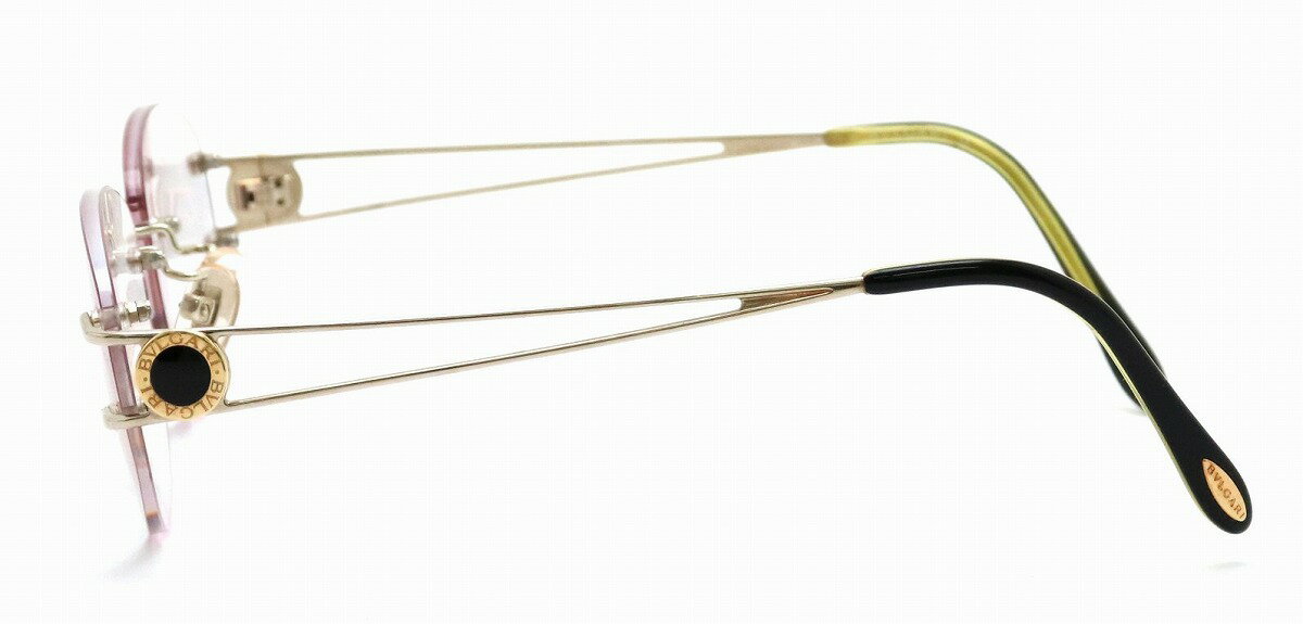 BVLGARI ブルガリ ブルガリブルガリ 眼鏡 めがね メガネ 度入り グラデーションレンズ K14WG ホワイトゴールド オニキス 219K 55口18 140 【中古】【s】