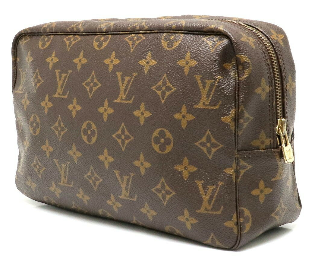 【バッグ】LOUIS VUITTON ルイ ヴィトン モノグラム トゥルース トワレット28 化粧ポーチ トラベルポーチ マルチポーチ クラッチバッグ M47522 【中古】