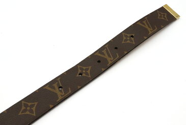 LOUIS VUITTON ルイ ヴィトン モノグラム サンチュールキャレ ベルト ゴールド金具 実寸82cm M6800 【中古】