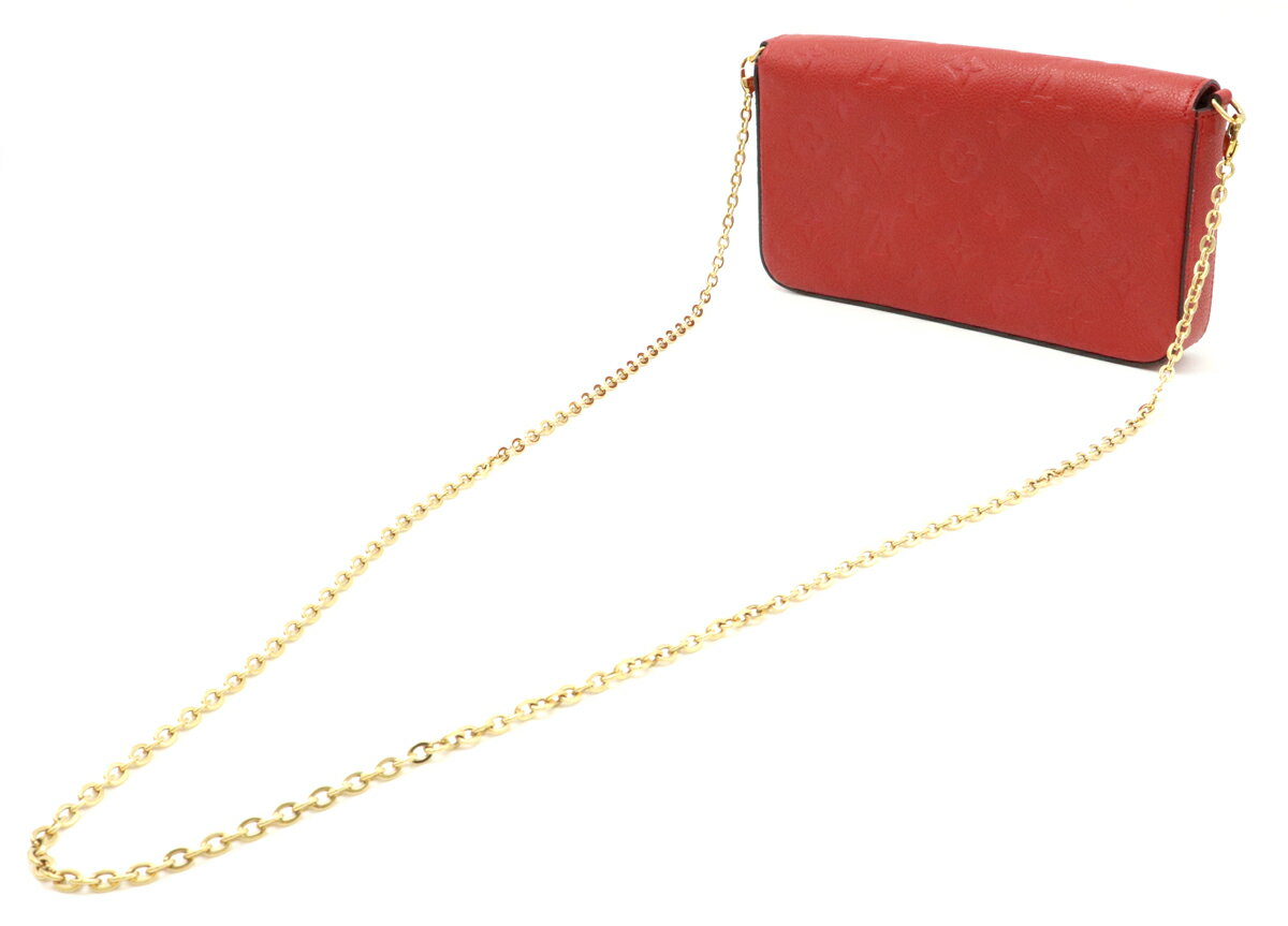 【バッグ】LOUIS VUITTON ルイ ヴィトン モノグラムアンプラント ポシェット フェリーチェ フェリシー ショルダー 2WAY クラッチ スカーレット M63700 【中古】