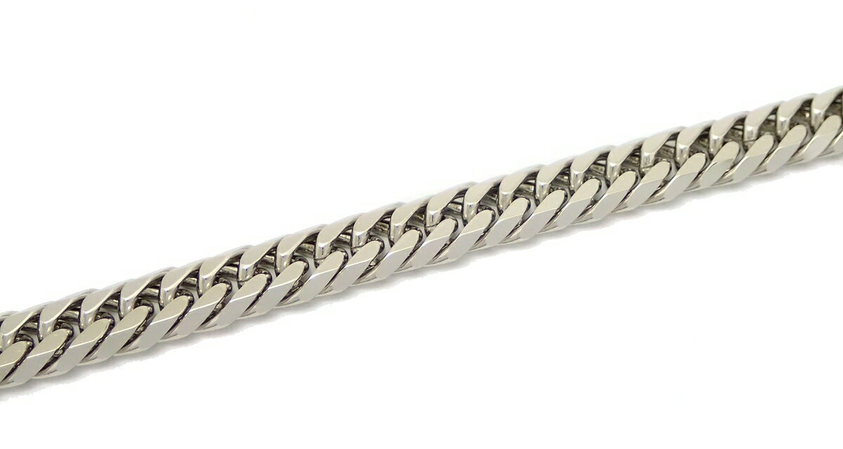 【ジュエリー】KIHEI 喜平 キヘイ ブレスレット Pt850 Pt プラチナ 20.2g 18.5cm 6面W ダブル 日本造幣局検定マーク入り 20g 【中古】