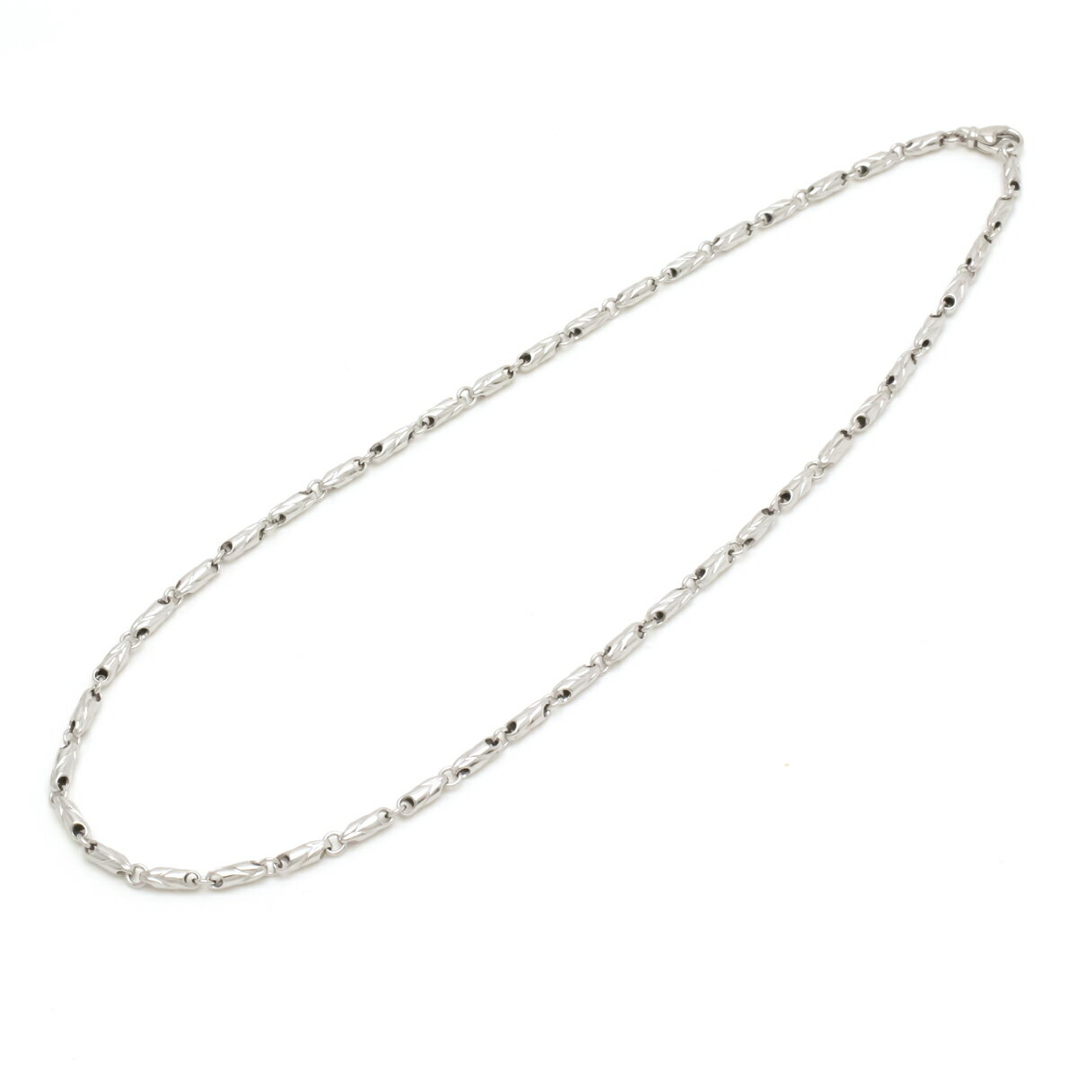 【ジュエリー】【新品仕上げ済】BVLGARI ブルガリ パッソ ドッピオ ネックレス チェーンネックレス チョーカー K18WG ホワイトゴールド 【中古】