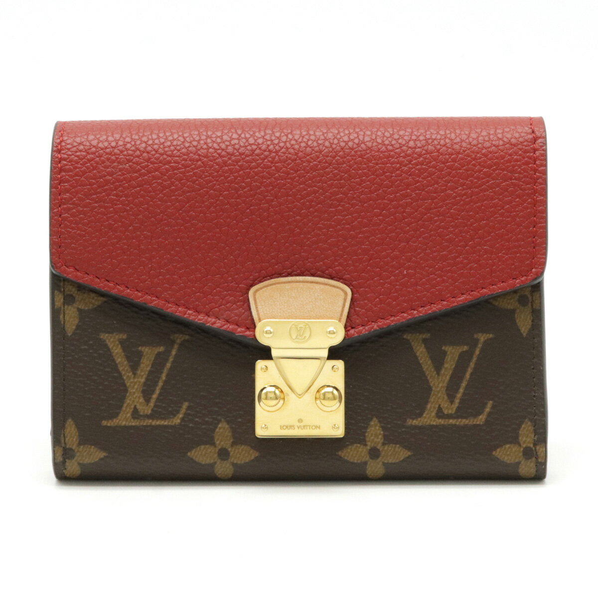 【先着順！最大5万円OFFクーポン！】【財布】LOUIS VUITTON ルイ ヴィトン モノグラム ポルトフォイユ パラス コンパクト 3つ折財布 三つ折り財布 スリーズ 赤 レッド ゴールド金具 M67478 【中古】