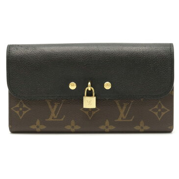 【財布】LOUIS VUITTON ルイ ヴィトン モノグラム ポルトフォイユ ヴィーナス 2つ折り財布 長財布 レザー ノワール 黒 ブラック M61835 【中古】