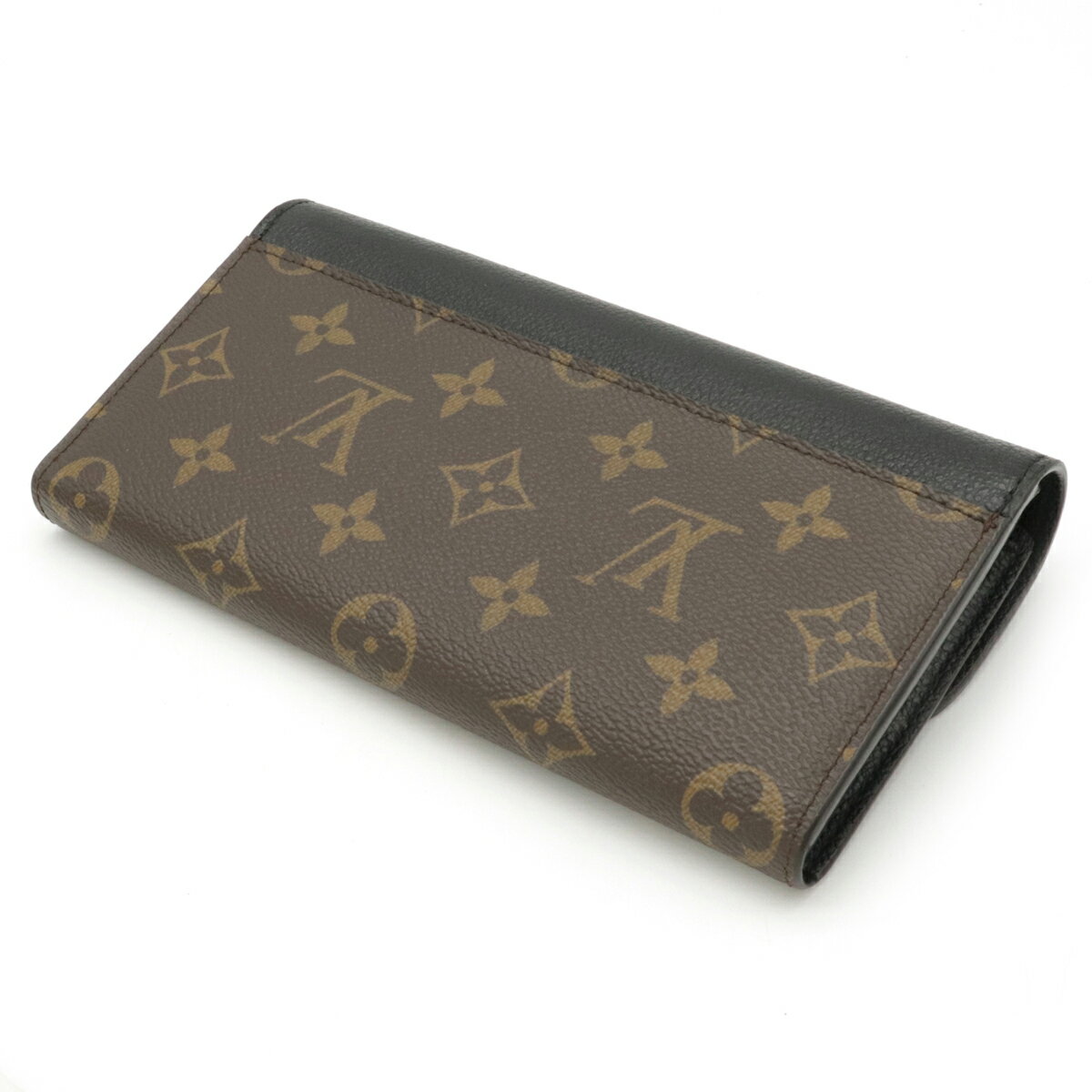 【財布】LOUIS VUITTON ルイ ヴィトン モノグラム ポルトフォイユ ヴィーナス 2つ折り財布 長財布 レザー ノワール 黒 ブラック M61835 【中古】