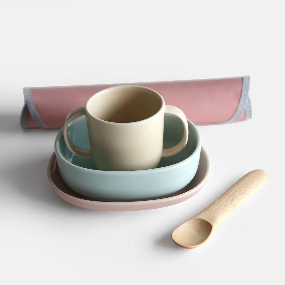 楽天B.L.WNUPPU / Baby Tableware Set（Common Heather）【ヌップ/サスティナブルチルドレンズテーブルウェア/コモンヘザーセット/子供用食器/幼児/乳児/出産祝い/波佐見焼】[116065