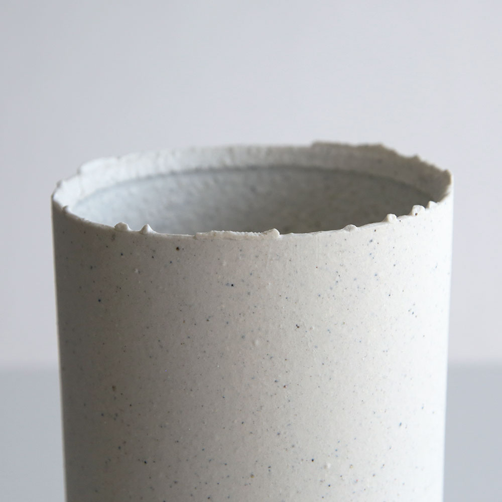 晋山窯ヤマツ / ground vase L H250(crunch) | flower vase 花瓶 花器 晋山窯ヤマツ yamatsu クランチベース インテリア ホテルライク シンプル ミニマル ギフト プレゼント 結婚祝い 新築祝い 陶磁器 オブジェ | 116865 [2]